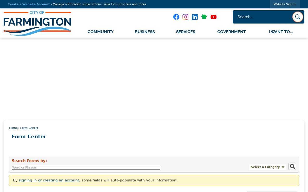 Farmington resident lookup police data request form