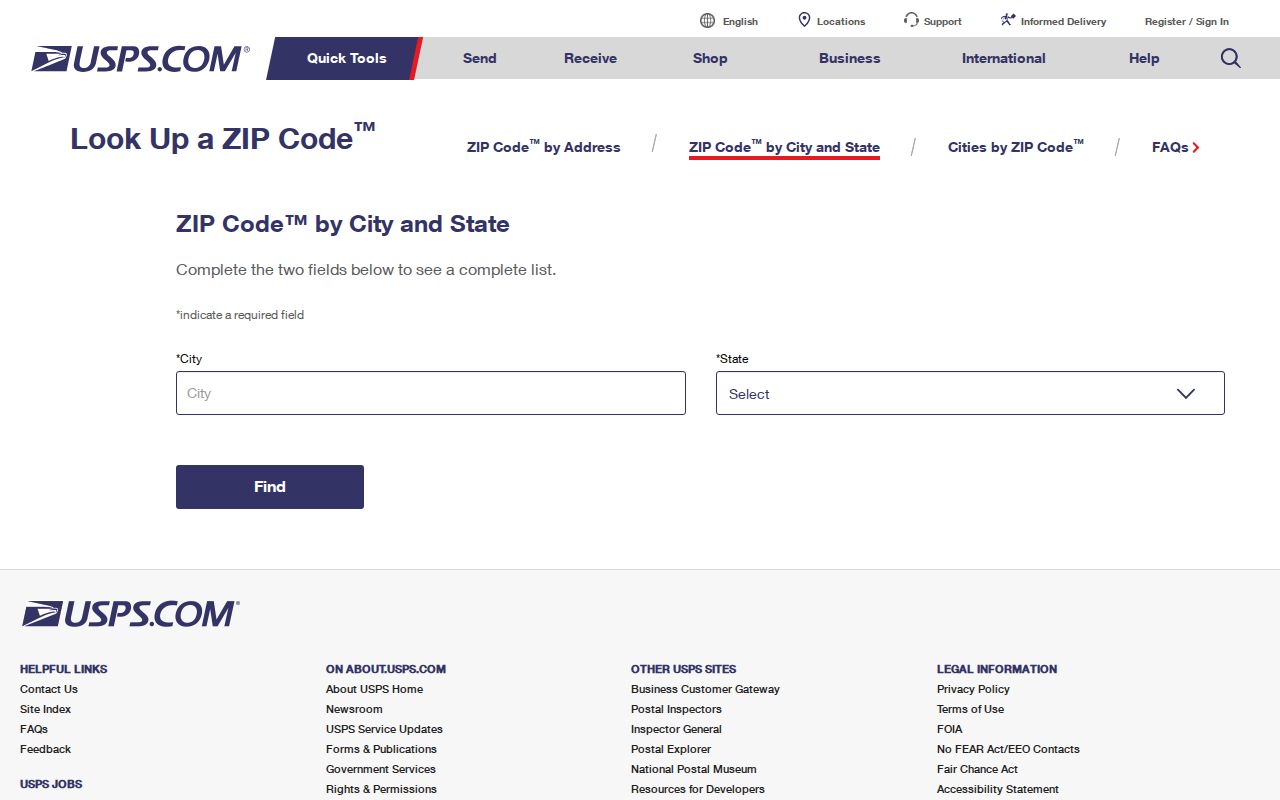 Farmington ZIP code directory USPS ZIP lookup